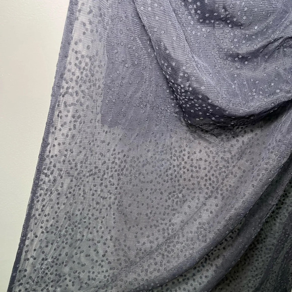 Anthropologie L Gray Sheer Mesh Strapless Dress size small - Picture 5 of 8